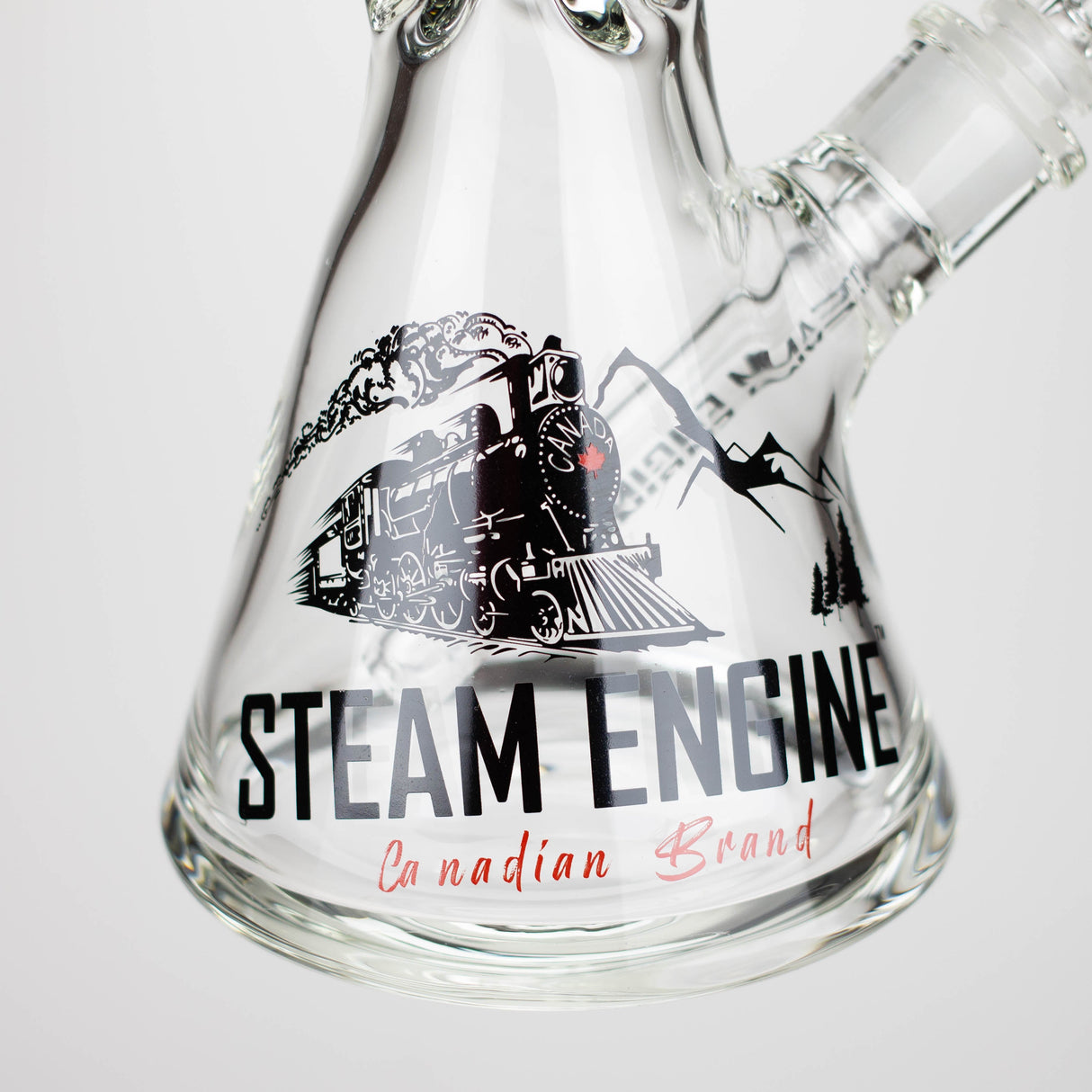 Steam Engine™ | 18 Inch 9mm glass bong with stickers by golden crown