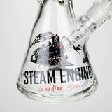 Steam Engine™ | 18 Inch 9mm glass bong with stickers by golden crown