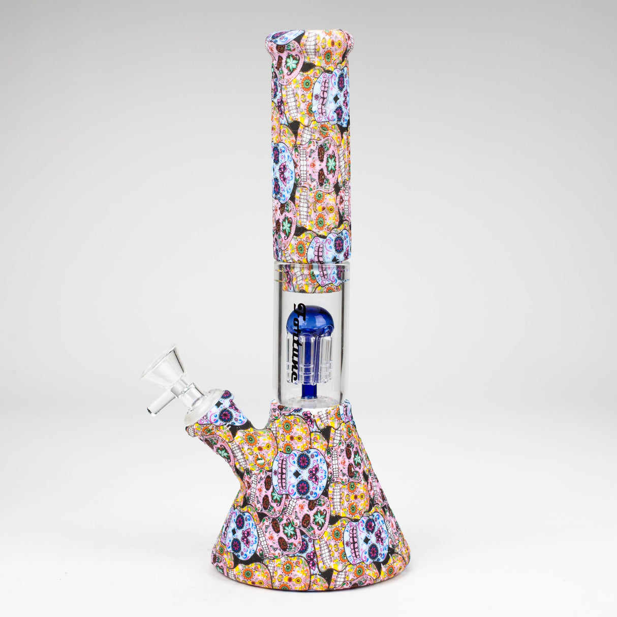 11" Graphic Silicone with glass percolator bong - Assorted [SP1060P]