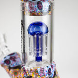 11" Graphic Silicone with glass percolator bong - Assorted [SP1060P]