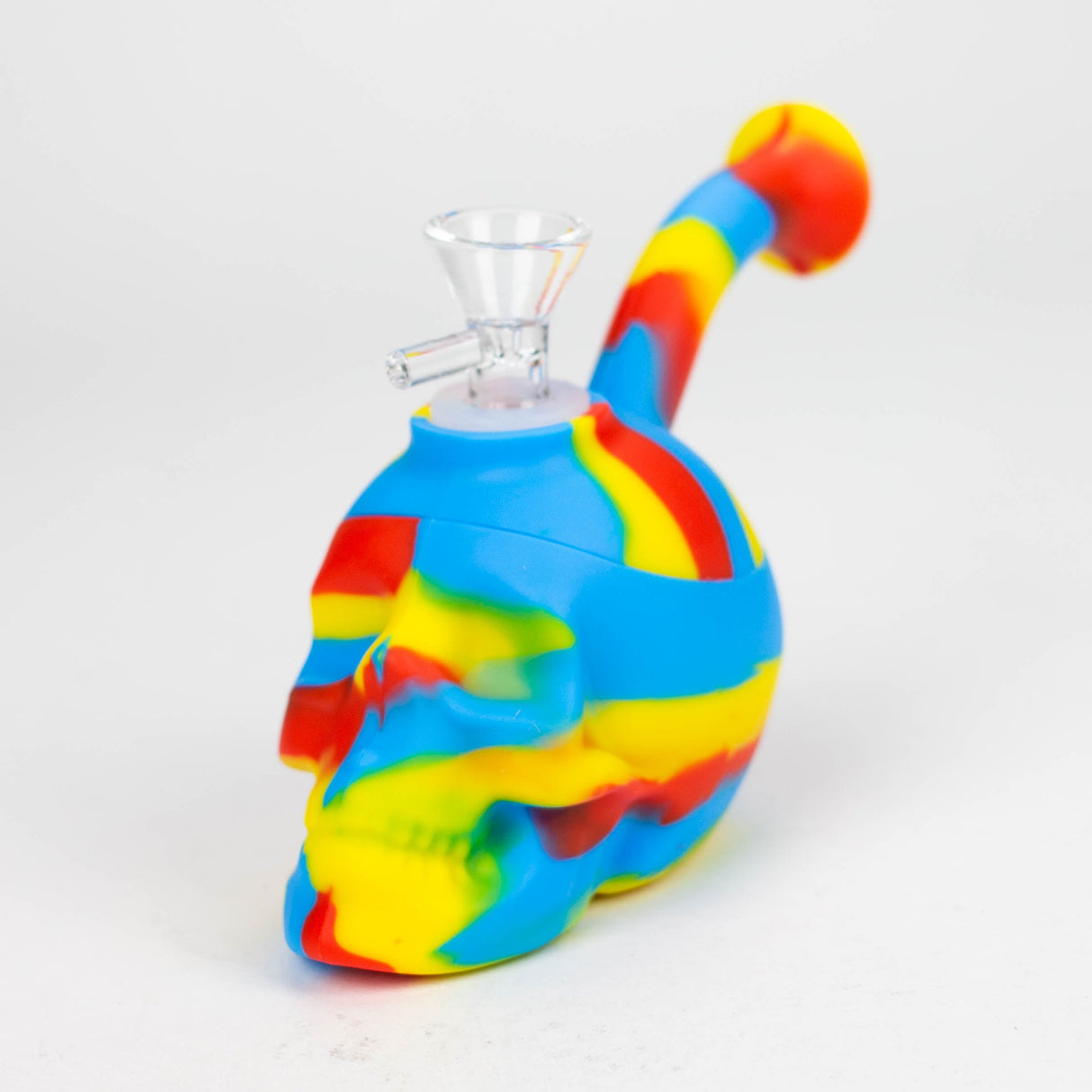 6" skull multi colored mini Bubbler [178P]