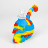 6" skull multi colored mini Bubbler [178P]