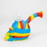 6" skull multi colored mini Bubbler [178P]