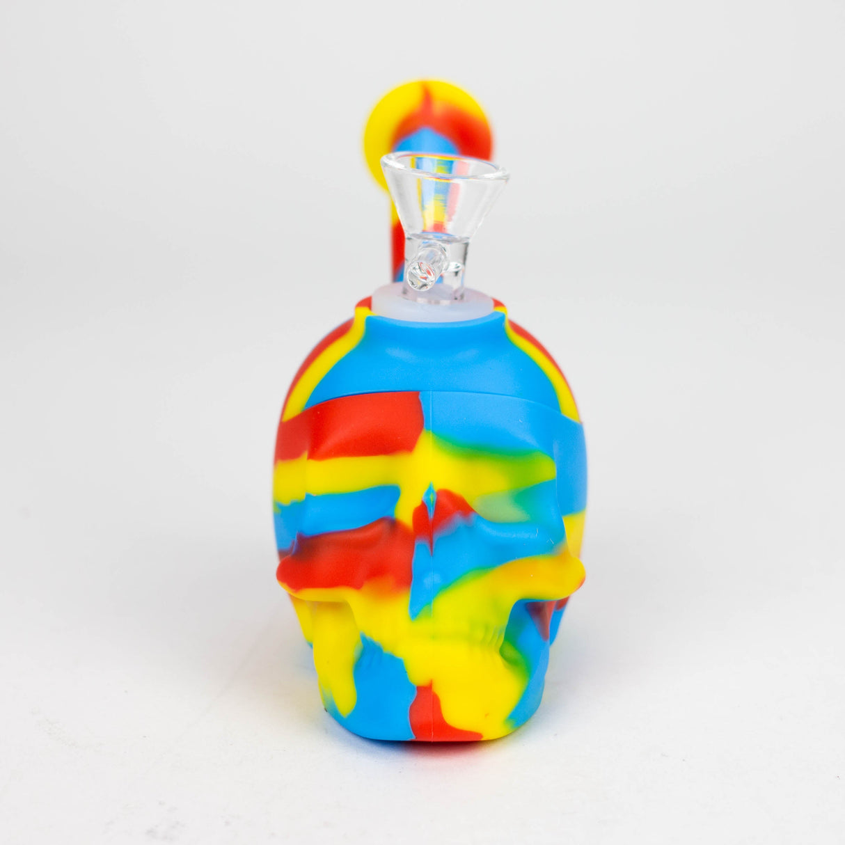 6" skull multi colored mini Bubbler [178P]