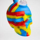 6" skull multi colored mini Bubbler [178P]