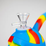 6" skull multi colored mini Bubbler [178P]