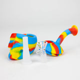 6" skull multi colored mini Bubbler [178P]