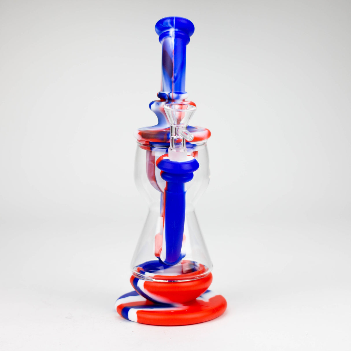 9.8" Silicone+Glass bong-Assorted [007B]