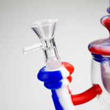 9.8" Silicone+Glass bong-Assorted [007B]