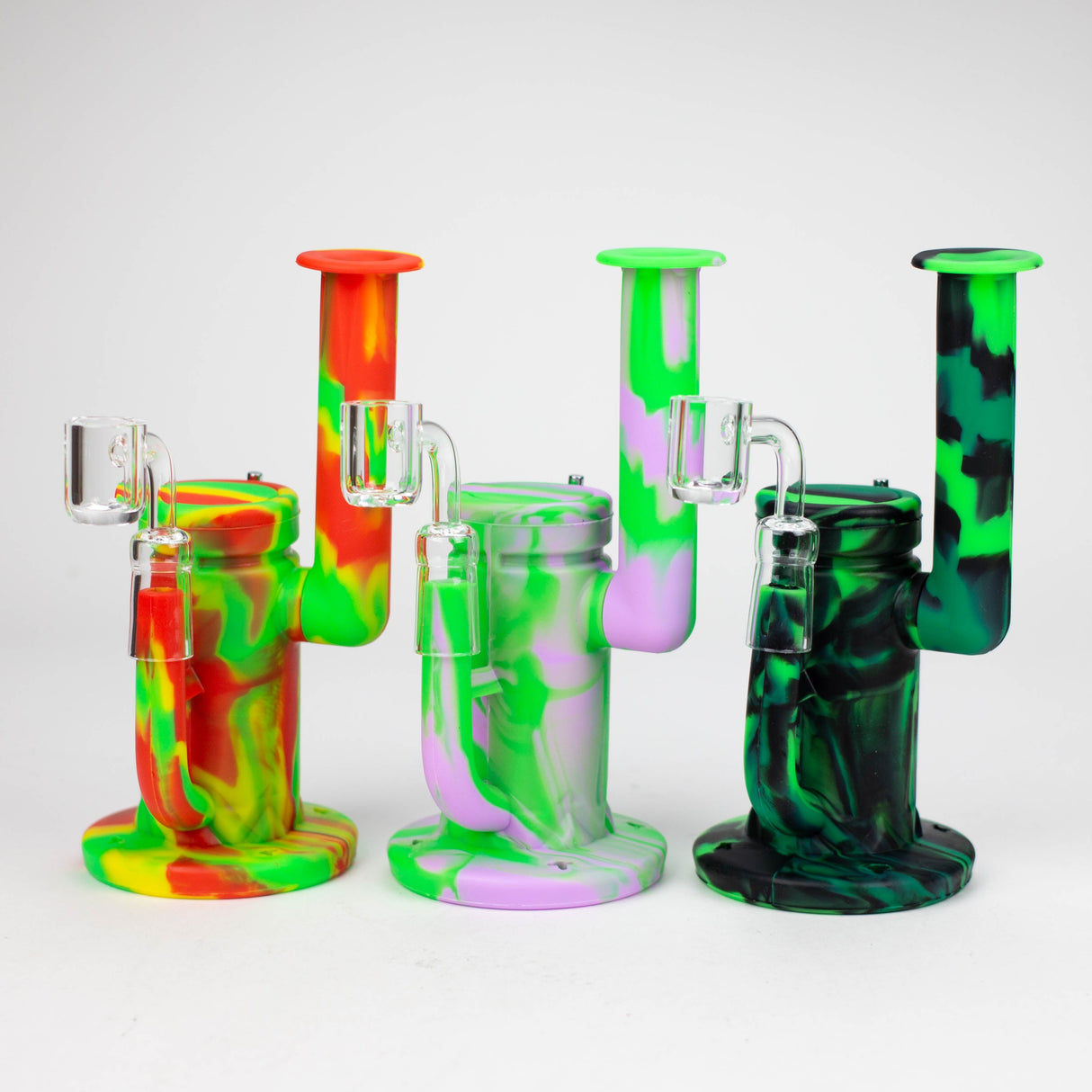 7.5" Silicone Rig with foldable mouthpiece-Assorted [127B]