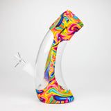 Fortune | 9" Hydrographic Silicone and Glass Bong-Assorted [SP1024P]