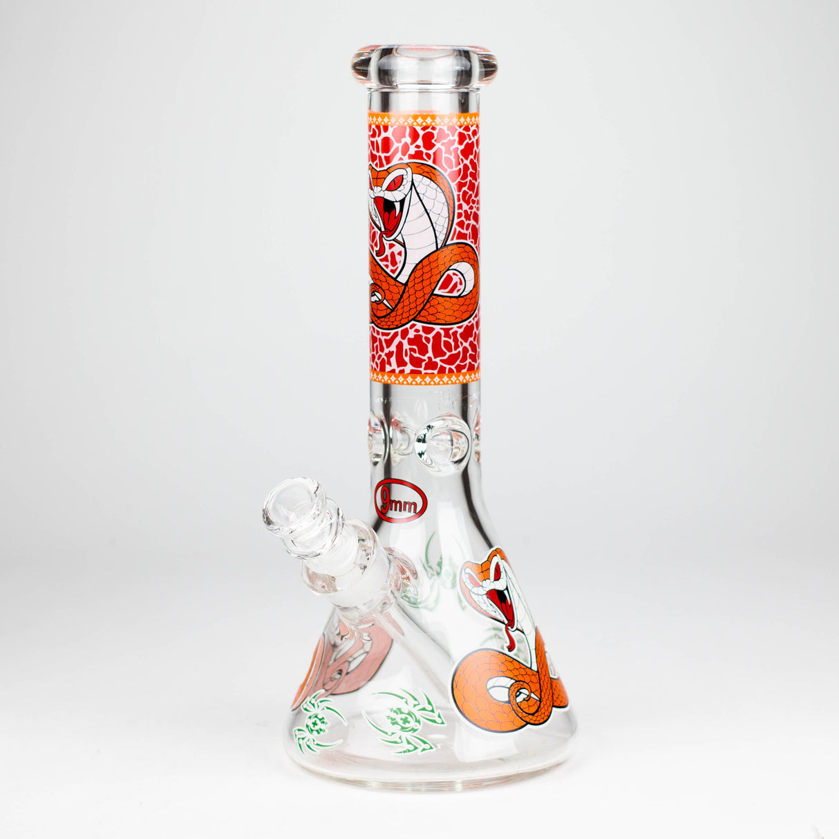 Fortune | 12" 9mm Snake Glow in the dark Beaker Bong [GT125009]