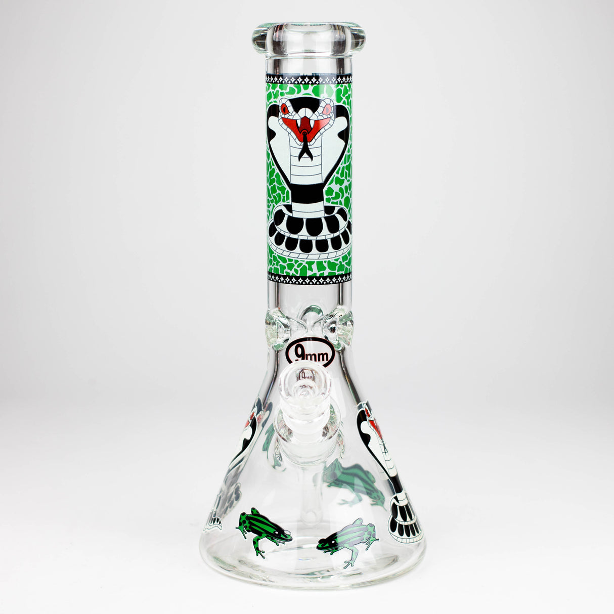 Fortune | 12" 9mm Snake Glow in the dark Beaker Bong [GT125009]