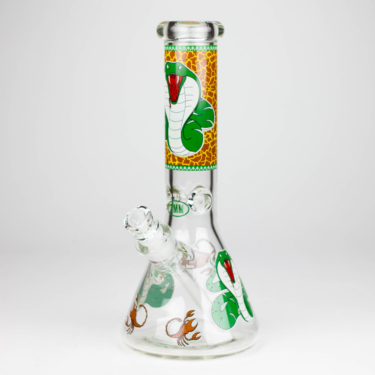 Fortune | 12" 7mm Snake Glow in the dark Beaker Bong [GT125007]