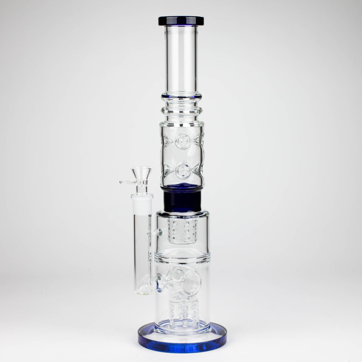 Fortune | 18" Straight Glass Bong [Bong 005] Glass Bong Super Supplys Inc Blue