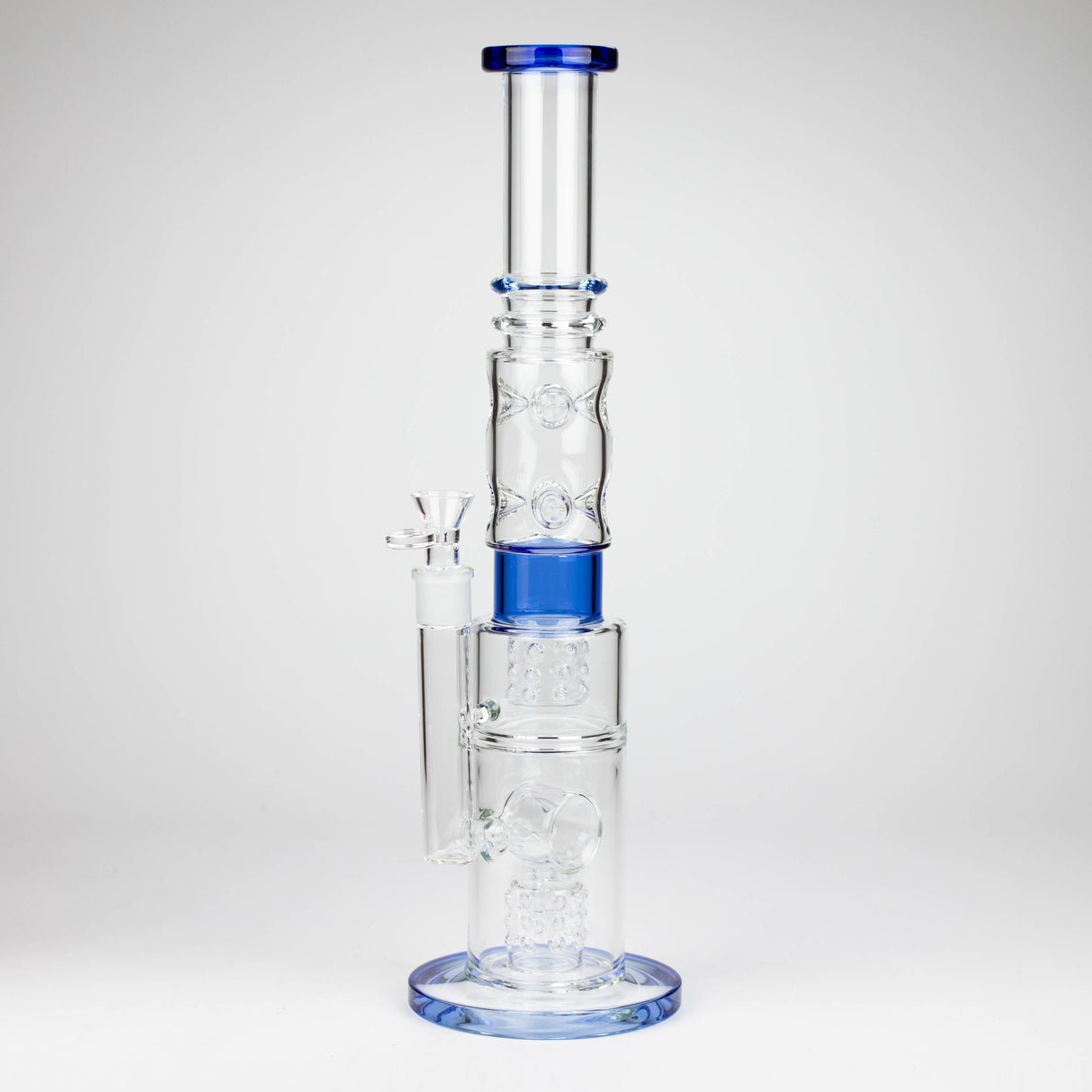 Fortune | 18" Straight Glass Bong [Bong 005] Glass Bong Super Supplys Inc Light Blue