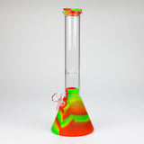 10.5" Silicone Glass Beaker bong-Assorted [H374]