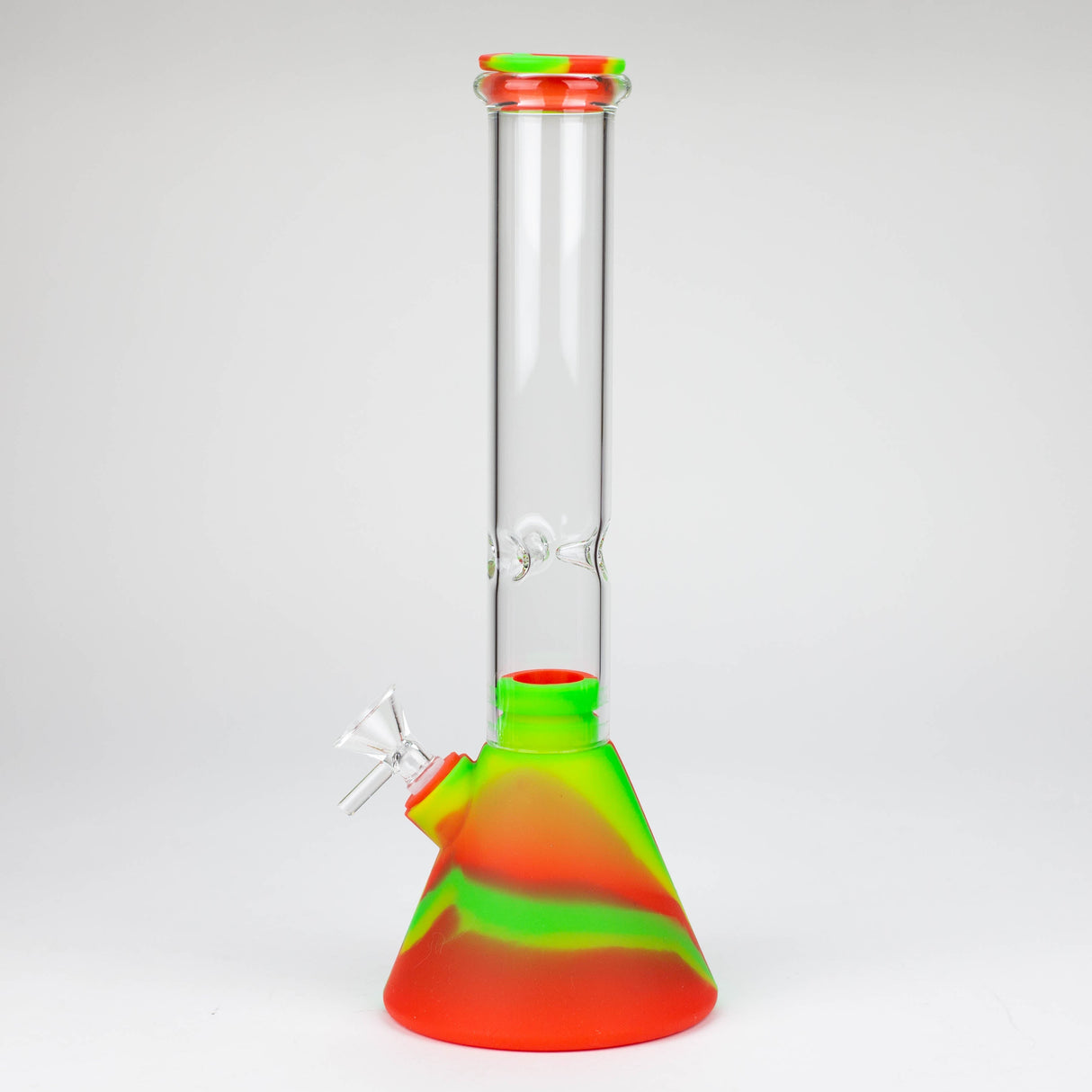 10.5" Silicone Glass Beaker bong-Assorted [H374]