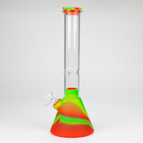 10.5" Silicone Glass Beaker bong-Assorted [H374]