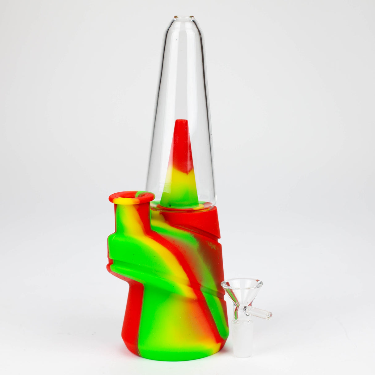 8.5" Silicone cone shape water bong-Assorted [H151]