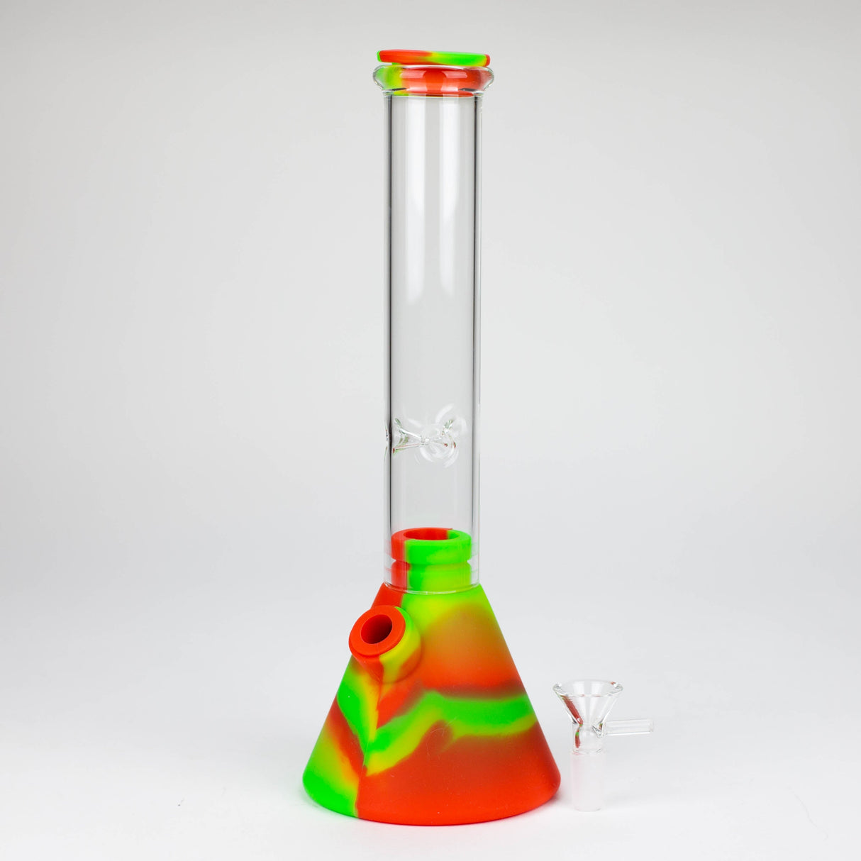 10.5" Silicone Glass Beaker bong-Assorted [H374]