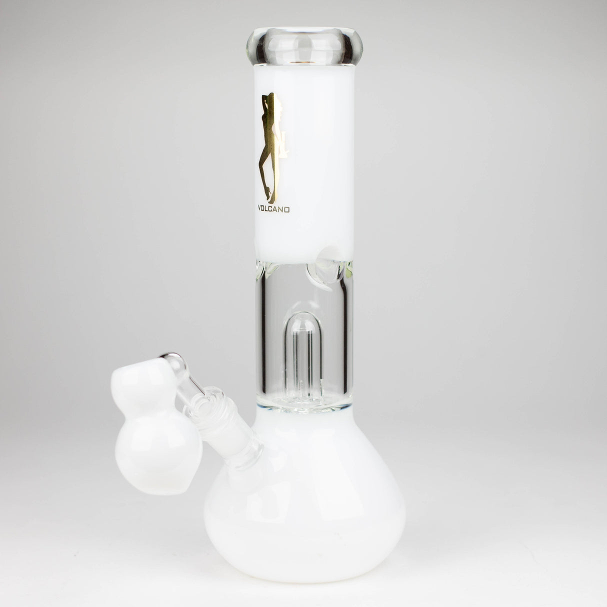 Volcano | 11" Glass Bong with percolator [AK03] Glass Bong Canadian Distributor White