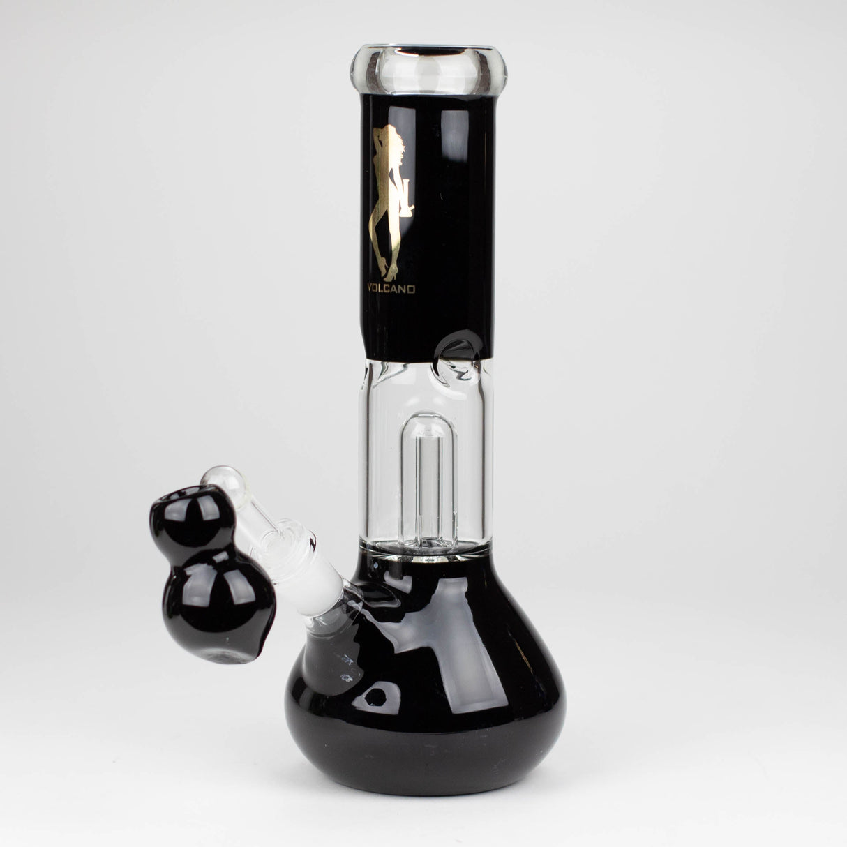 Volcano | 11" Glass Bong with percolator [AK03] Glass Bong Canadian Distributor Black
