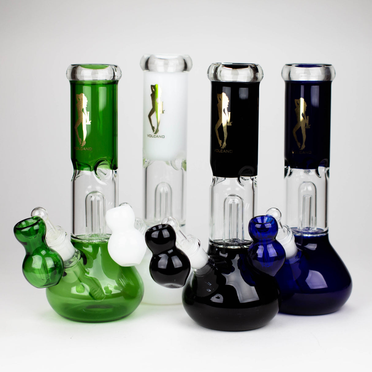 Volcano | 11" Glass Bong with percolator [AK03] Glass Bong Canadian Distributor