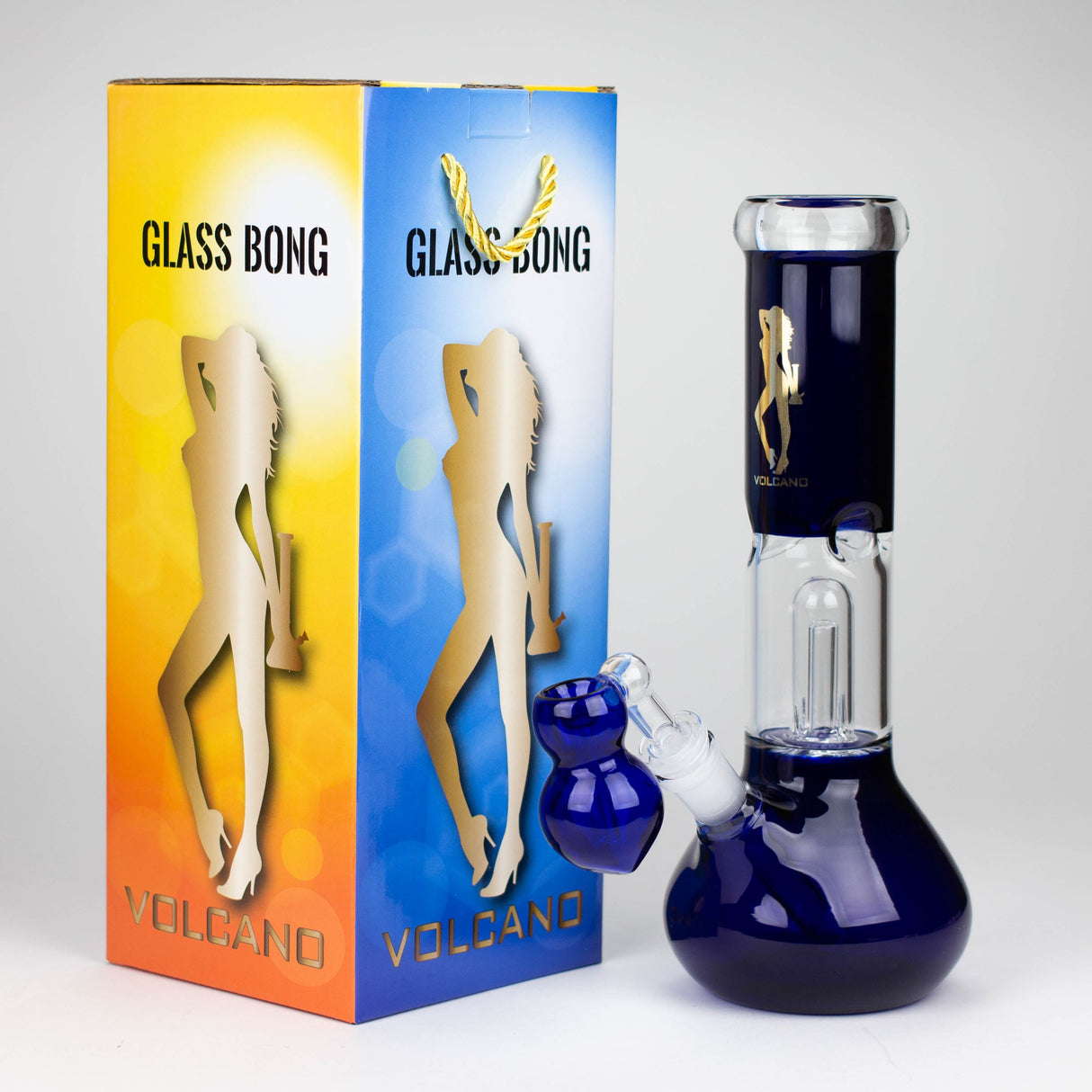 Volcano | 11" Glass Bong with percolator [AK03] Glass Bong Canadian Distributor