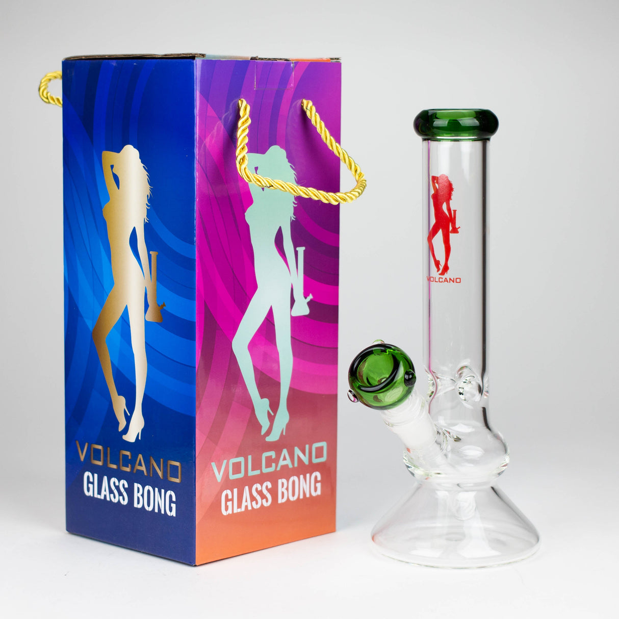 Volcano | 10" Glass Bong with Bowl [AK2034] Box of 15 Glass Bong Canadian Distributor