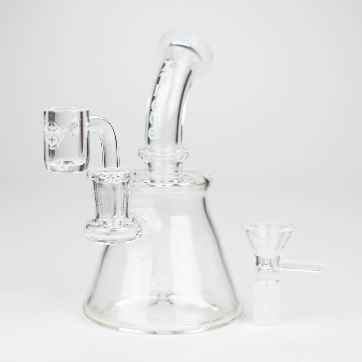 Xtreme | 5.7" Glass 2-in-1 bubbler [DCK004] Glass Bong Canadian Distributor White