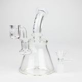 Xtreme | 5.7" Glass 2-in-1 bubbler [DCK004] Glass Bong Canadian Distributor White