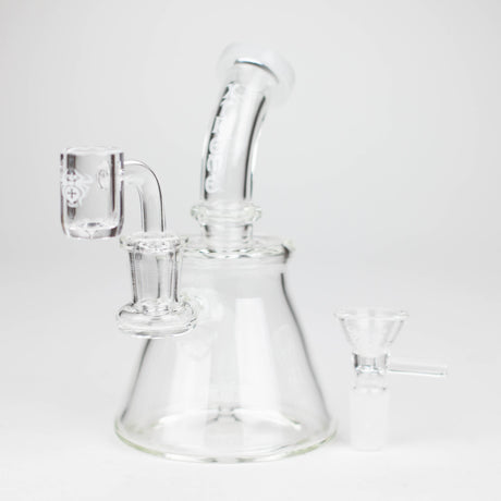Xtreme | 5.7" Glass 2-in-1 bubbler [DCK004] Glass Bong Canadian Distributor White