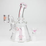 Xtreme | 5.7" Glass 2-in-1 bubbler [DCK004] Glass Bong Canadian Distributor Pink
