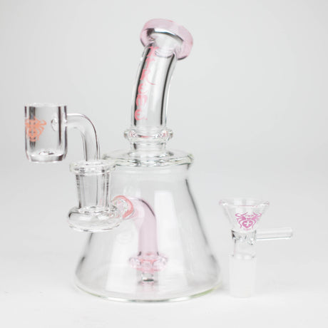 Xtreme | 5.7" Glass 2-in-1 bubbler [DCK004] Glass Bong Canadian Distributor Pink