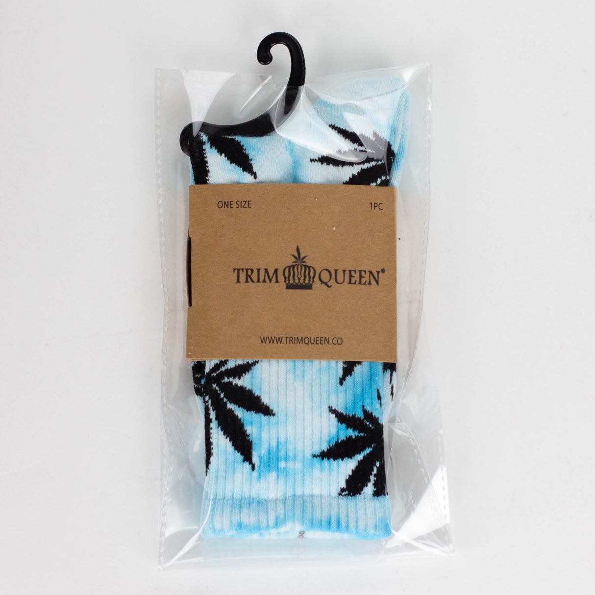 TRIM QUEEN | MJ SOCKS Footwear Trim Queen BLACK ON BABY BLUE TYE DYE