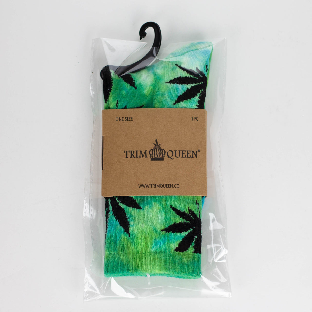 TRIM QUEEN | MJ SOCKS Footwear Trim Queen BLACK ON GREEN BLUE TYE DYE