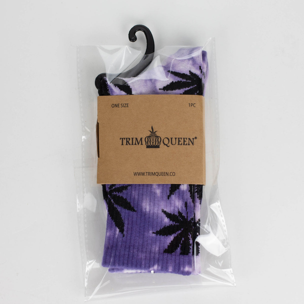 TRIM QUEEN | MJ SOCKS Footwear Trim Queen BLACK ON PURPLE TYE DYE