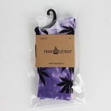 TRIM QUEEN | MJ SOCKS Footwear Trim Queen BLACK ON PURPLE TYE DYE