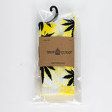 TRIM QUEEN | MJ SOCKS Footwear Trim Queen BLACK ON YELLOW TYE DYE
