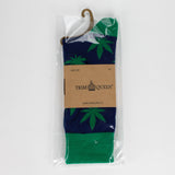 TRIM QUEEN | MJ SOCKS Footwear Trim Queen GREEN ON NAVY LARGE