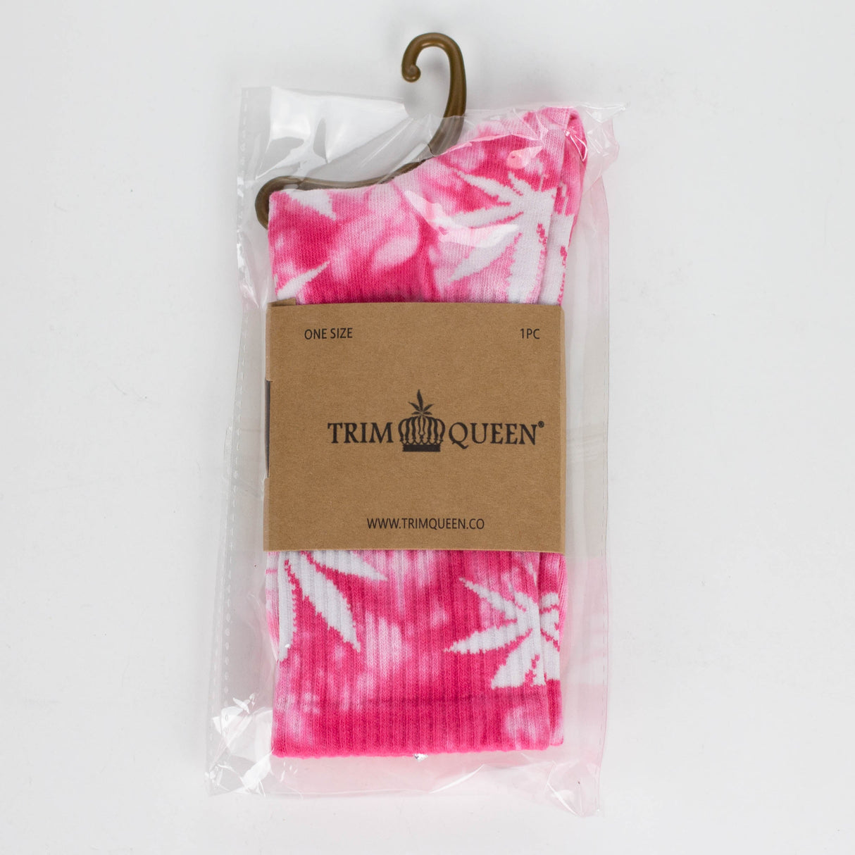 TRIM QUEEN | MJ SOCKS Footwear Trim Queen WHITE ON PINK TYE DYE