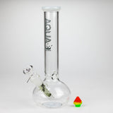 AQUA | 10" Round glass water bong with silicone cap [AQUA201]