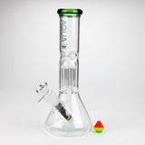 AQUA | 10.5" Single tree arm glass water bong with silicone cap [AQUA202]