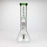 AQUA | 10.5" Single tree arm glass water bong with silicone cap [AQUA202]