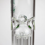 AQUA | 10.5" Single tree arm glass water bong with silicone cap [AQUA202]