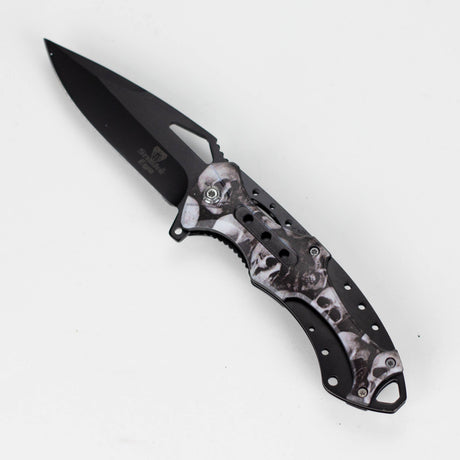 Snake Eye | outdoor rescue Skull hunting knife [SE-1353] Folding Knife BB Canada White/Black