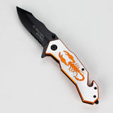 Snake Eye | Outdoor rescue Scorpion hunting knife [SE-901] Folding Knife BB Canada Silver/Orange