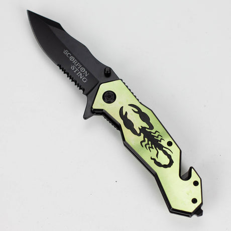 Snake Eye | Outdoor rescue Scorpion hunting knife [SE-901] Folding Knife BB Canada Green/Black