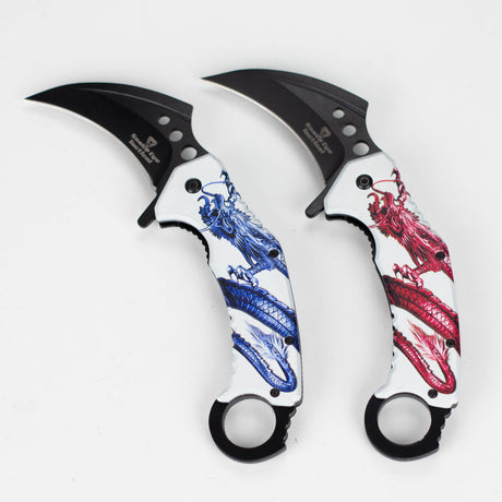 Snake Eye | Dragon Design folding Karambit 3 " Blade [SE-1111S] Folding Knife BB Canada Red
